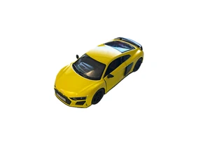 1:36 2020 AUDI R8 COUPE DIECAST PULLBACK CAR YELLOW - Picture 1 of 3