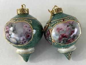 Bradford Editions Heirloom Christmas Ornaments Jeweled Hummingbirds Lena Liu - Picture 1 of 5