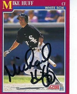 MIKE HUFF SIGNED 1991 SCORE TRADED w#52T - CHICAGO WHITE SO - Picture 1 of 1