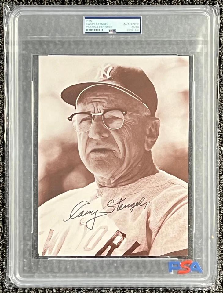 Casey Stengel Signed Autograph 8x10 Photo PSA Slabbed NY Yankees RARE! - Image 1 of 1