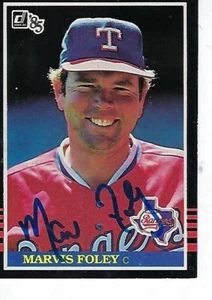 MARVIS FOLEY SIGNED 1985 DONRUSS #500 - TEXAS RANGERS - Picture 1 of 1