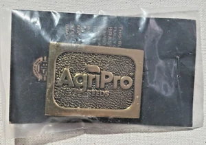 AgriPro Seeds Solid Brass Belt Buckle - Picture 1 of 2