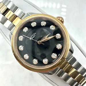 Rotary Womens Project D Black Dial Two Tone Stainless Steel Bracelet Watch 34mm - Picture 1 of 14