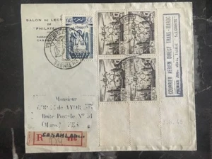 1945 Casablanca Morocco First Day Souvenir Cover FDC Solidarity Issue To Fez - Picture 1 of 2
