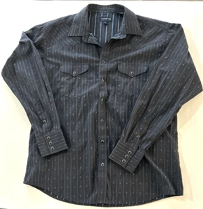 Men's Panhandle Slim Button Down Dress Shirt Natural Pearl Snaps Pockets - XL - Picture 1 of 8