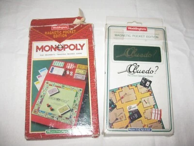 2 Travel Games ~ Magnetic pocket Cluedo and Magnetic Pocket Monopoly complete - Image 1 of 4