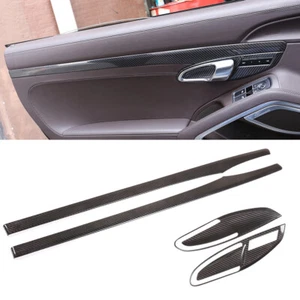 Carbon Fiber Interior Door Panel Trim Kit Set For Porsche 718 911 991 Cayman GT3 - Bild 1 von 3