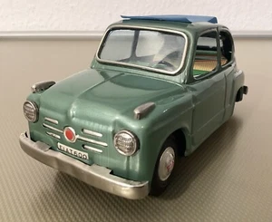 BANDAI FIAT 600 Hellgrün Blechspielzeug seltene Farbe 60er Jahre Sammler Zustand - Bild 1 von 23