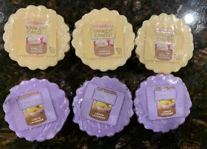New Yankee Candle wax melts tarts lot of 6 Lemon Lavender & Vanilla Cupcake - Picture 1 of 3