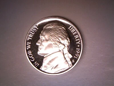 1991 S 5C Proof Jefferson Nickel **Free Shipping** - Image 1 of 2