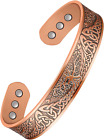 Copper Magnetic Bracelets for Men Women with Healing Magnets, Tree of Life Patte