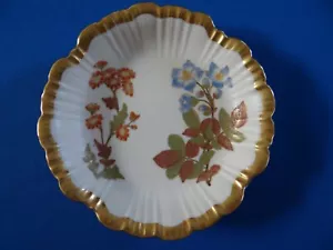 1889 Royal Worcester englisches Porzellan vergoldet handbemalt kleine Schüssel Schale 6" - Bild 1 von 14