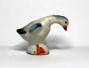 Vintage Japan handbemalte blaue Gans Porzellan Miniatur Figur 1,5" - Bild 1 von 8