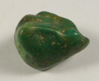 OLD TIBETAN REAL TURQUOISE FREEFORM NUGGET BEAD 100 + Years Old FANTASTIC PATINA • 116.95£
