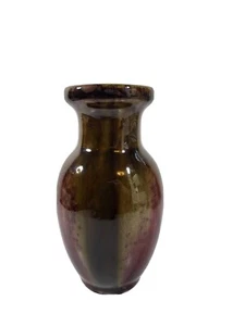 Small Brown Glazed Pottery Vase - Picture 1 of 7