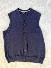 Banana Republic Vest Adult Extra Large Gray Button Front Casual Outdoors Mens