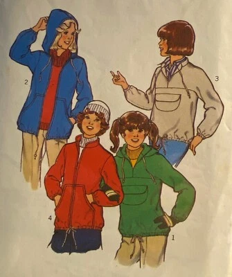 NEW VINTAGE 1970  STYLE SEWING PATTERN GIRLS SWEAT TOPS HOOD  2058 SIZE 8 - Image 1 of 3
