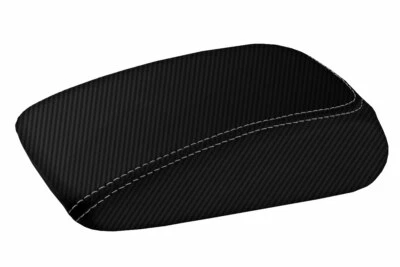 Se adapta a Audi A3 2015-2020 tapa de consola de fibra de carbono reposabrazos cubierta puntada gris Foto 1 de 4