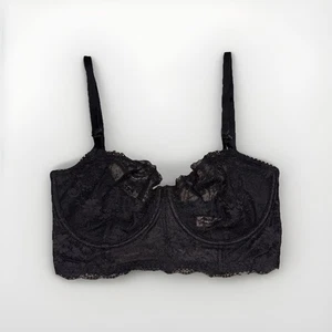 Sujetador push up Victoria Secret negro de encaje sin forro talla 32DDD - Imagen 1 de 3