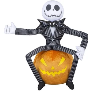 Nightmare Before Christmas Jack On Pumpkin 18 Inch Plush Front Door Greeter - Picture 1 of 1
