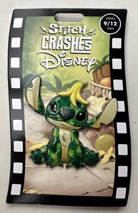 NUOVO Stitch Crashes Disney Parks Jungle Book Jumbo Spilla 9/12 Edizione Limitata 2021 - Foto 1 di 7