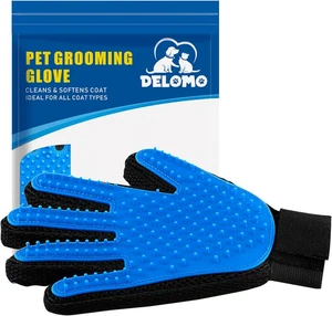 Guanto depilatore per animali domestici - spazzola guanto toelettatura animali domestici 1 confezione (mano destra), dorso blu - Foto 1 di 13