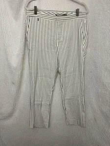 Pantalones Cortos Lauren Ralph Lauren Blancos Negros A Rayas Para Mujer Talla 10 Rectos” - Imagen 1 de 14