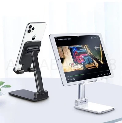 Adjustable Phone Tablet Desktop Stand Desk Holder Mount Cradle For iPhone iPad - Image 1 of 4