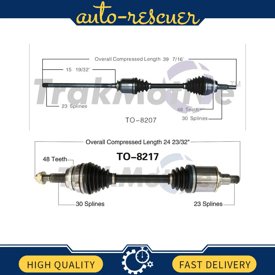 Juego de par de ejes delanteros CV SurTrack para Lexus RX330 RX350 AWD 2004-2009 Foto 1 de 3