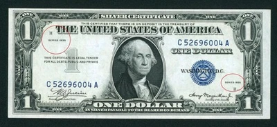 Fr.#1607 $1 1935 ((ESCOLHA CU)) ((DATADA DUPLA)) Certificado de Prata ** MOEDA - Imagem 1 de 3