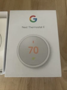Google Nest Thermostat E T4000ES Programmable Thermostat - White - Picture 1 of 4