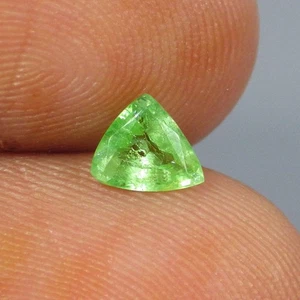 0.37 Cts Natural Vibrant Green (5 x 4 mm) Trillion Tsavorite Garnet Loose Gems - Picture 1 of 6