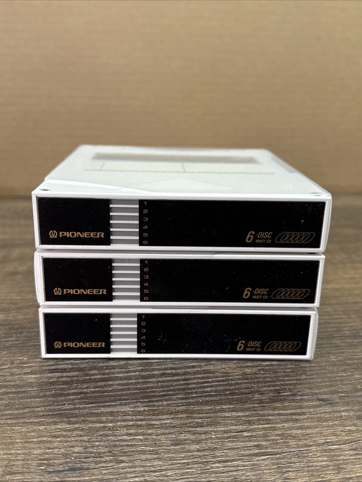 Pioneer 6-Disc CD Changer Magazine Lot of 3 Multi-Play Cartridge Tested Clean - Image 1 of 1