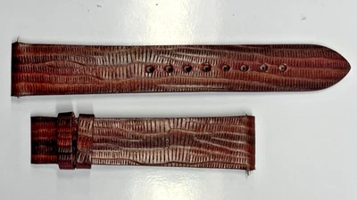 Correa de reloj lagarto genuina marrón de 18 mm - EE. UU. Foto 1 de 3