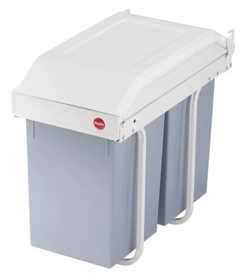 Hailo Einbau-Mülleimer Mülltrennung System 2x14L Volumen Abfallsammler Eimer NEU - Bild 1 von 4