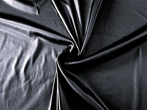 Sexy Vintage Black Wet-Look 2way Stretch Satin Lot 3yd 17" by 47" - Picture 1 of 1