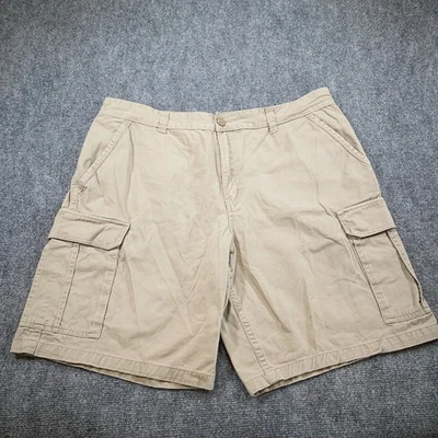 Pantalones Cortos Carga Glory Desteñidos Para Hombres 42 Caqui Ajuste Regular Bolsillos con Cremallera 10" Entrepierna Algodón Foto 1 de 4