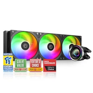 ID-COOLING FX360 INF 360mm Refroidisseur Liquide CPU, AIO Cooler 360mm, - Photo 1/7