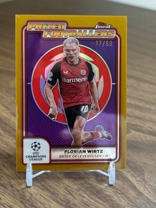 Florian Wirtz 2024-25 Topps Finest UCC Prized Footballers Gold Refractor /50 - Picture 1 of 2