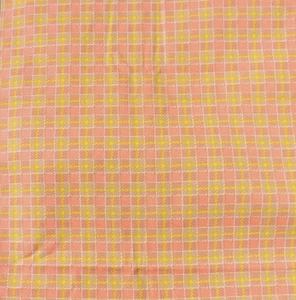 Fabric Remnant Yellow Orange White 5 Yds 36 Inches Wide Cotton Vintage - Picture 1 of 2