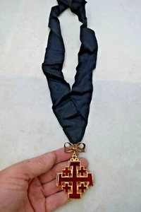 + Emailliertes Kreuz mit Band, Grabesritter Halsband (CU375) - Bild 1 von 9