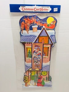 Vintage Caltime Victorian House Card Holder Christmas Wall Decor England NOS - Picture 1 of 12