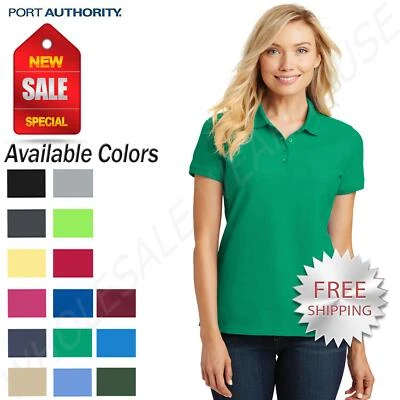 Camisa polo de piqué clásica Port Authority para mujer tallas XS-6XL L100 Foto 1 de 3