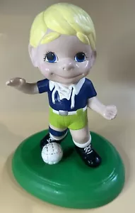 Seltener Vintage Atlantic Form Smiley Fußballspieler auf Ständer - Bild 1 von 7