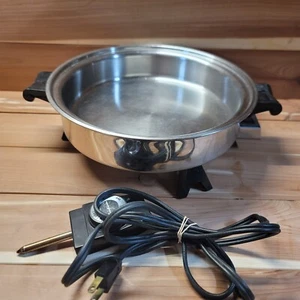 Saladmaster Padella Elettrica 11" #7817 Vintage Acciaio Inox Funziona NO COPERCHIO TESTATO - Foto 1 di 11