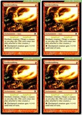 4x FIREBREATHING magic 10TH EDITION RED ENCHANTMENT +1/+0 MINT MTG PLAYSET LOT