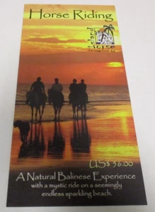 Horse Riding Advertising Leaflet - Yeh Gangga Beach - Tourism - Bali, Indonesia - Imagen 1 de 5