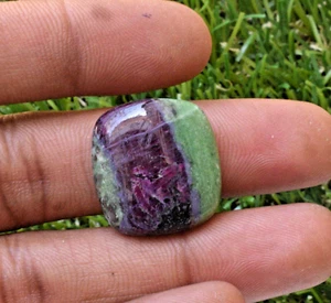 Natural Ruby Zoisite Cushion Cabochon 21X20 MM Handmade Loose Gemstone 25 Cts, - Picture 1 of 10