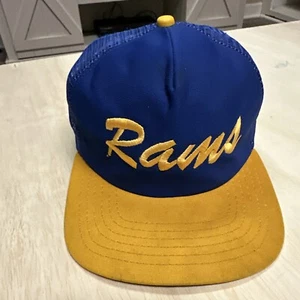 Cappello vintage LA Rams berretto a scatto sul retro maglia trucker USA Hat - Foto 1 di 6