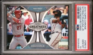 MIKE TROUT/RONALD ACUNA 2019 Topps Chrome #GRE-10 GREATNESS RETURNS PSA 10 - Picture 1 of 3